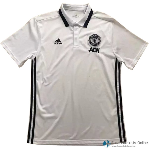 Manchester United Polo 2017-18 Weiß Fussballtrikots Günstig